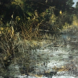 Ai Margini dipinto di Antonio Pedretti olio su tela 100x140 del 2007