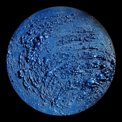 Luna Blu. Paola Romano. Polimaterico su Tavola 60cm (2011)