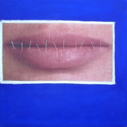 Silvia Abbiezzi. Tacer (2006). Tecnica Mista su Tela 70x70cm.