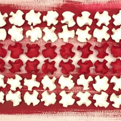 Roberta Bissoli (2017) - Integration Red&White - Polimaterico su Tela 50x100cm