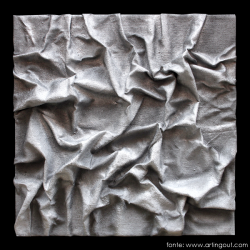 Paola Romano - Monocromo Alluminio - Mista su Tela 100x100cm - 2015